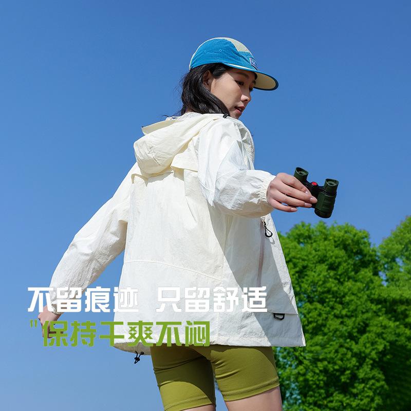 UPF100 + Outdoor Sunscreen Clothing Women's Fashion Sunscreen Jacket Top Summer Loose Ice Breathable Sunscreen Clothing