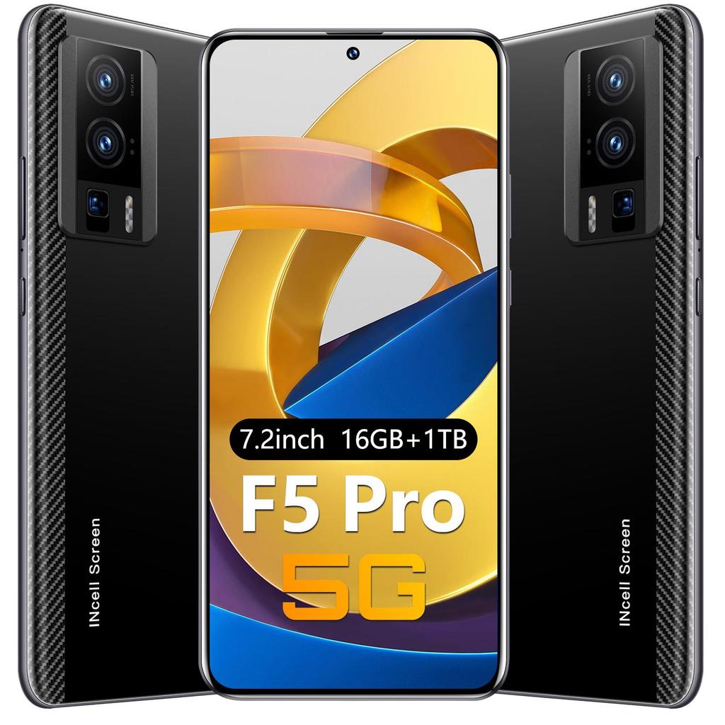 F5 Pro Mobile Phone: 16GB RAM, 1TB Storage, 4G, Center Hole Display, Supports Dropshipping