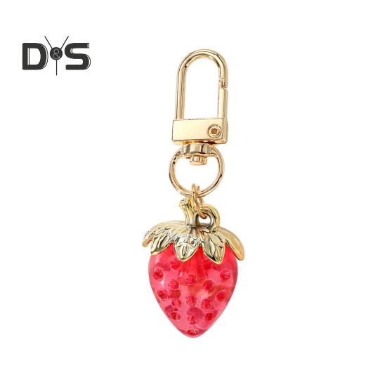 

Девушка брелок клубника сердце форма шарм кулон брелок сумка брелок кошелек украшение автомобильный аксессуар красный