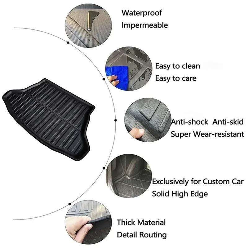 For Toyota Prius XW50 2016-2022 2018 Car Rear Trunk Mat Part Luggage Tray Waterproof Boot Floor Liner Pad Cargo Cover Accessorie