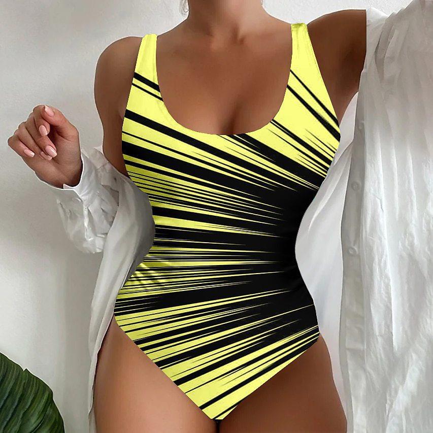 New bikini sexy skin tone one-piece bikini swimsuit printed women's swimsuit