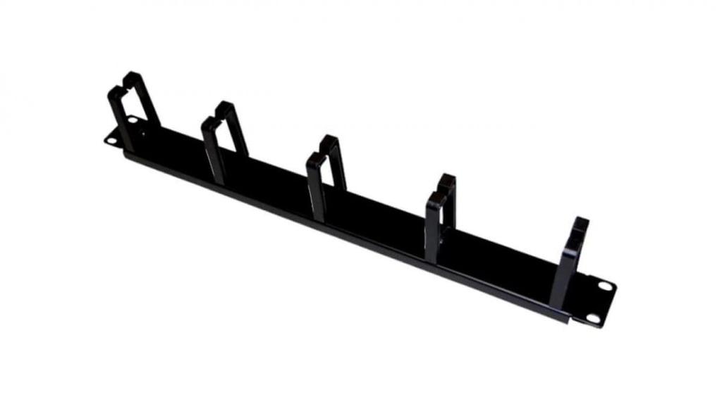 Organizator Kabli 1U 19 5 Plastikowych Uchwytów, Czarny Alantec Pk009