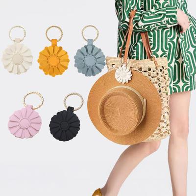 Flower Magnetic Hat Clip Hands-Free Bag Backpack Handbag Luggage Hanging Faux Leather Cap Holder Vacation Traveling Essentials