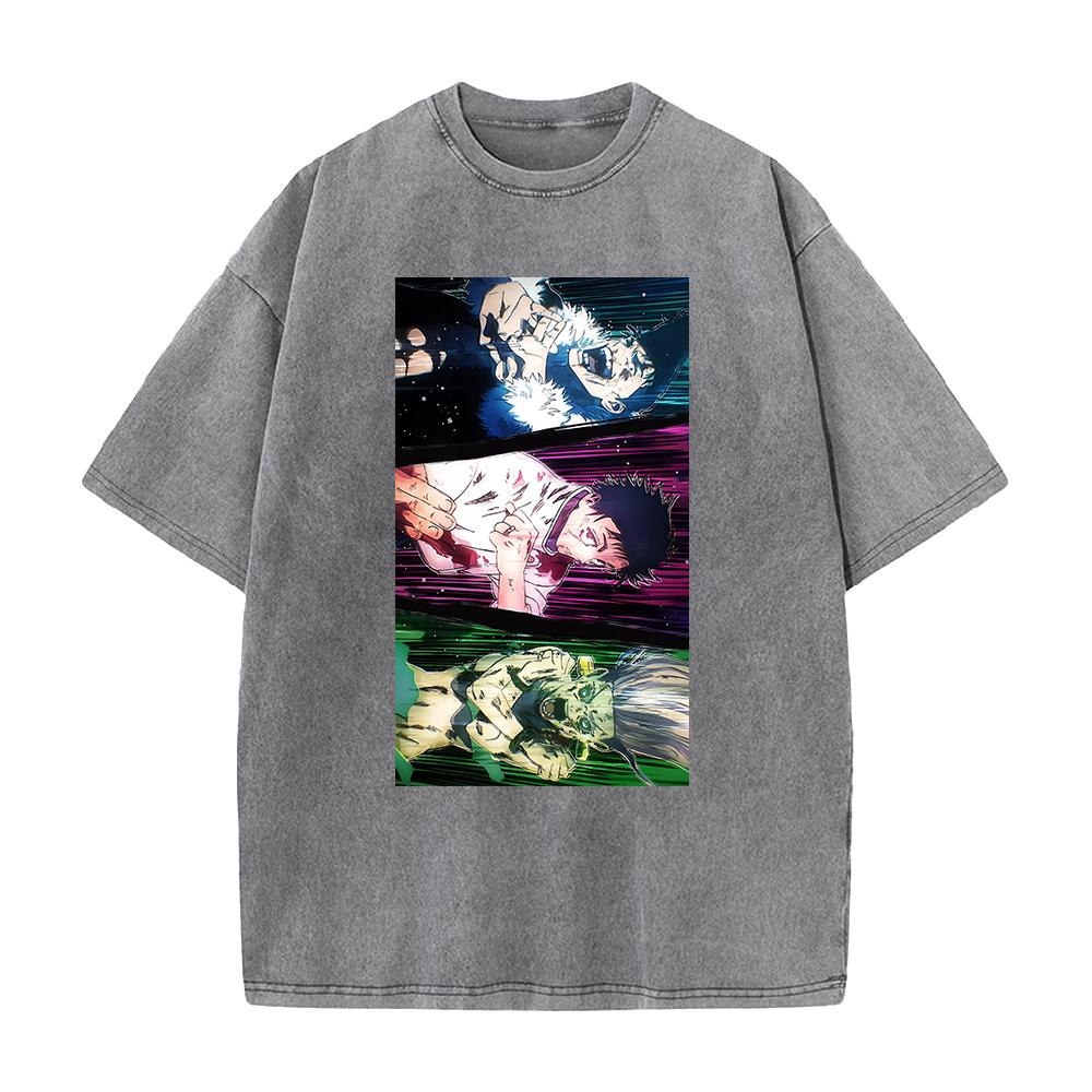 Jujutsu Kaisen Okkotsu Yuta Ishigoori Ryuu Print Tee Men Women Washed Cotton T-shirts Manga Vintage T Shirt Harajuku Male Tshirt