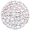 50 Cute Little White Cat Doodle Stickers Car Mobile Phone Water Cup Decoration Stickers Waterproof Creative Stationery Stickers