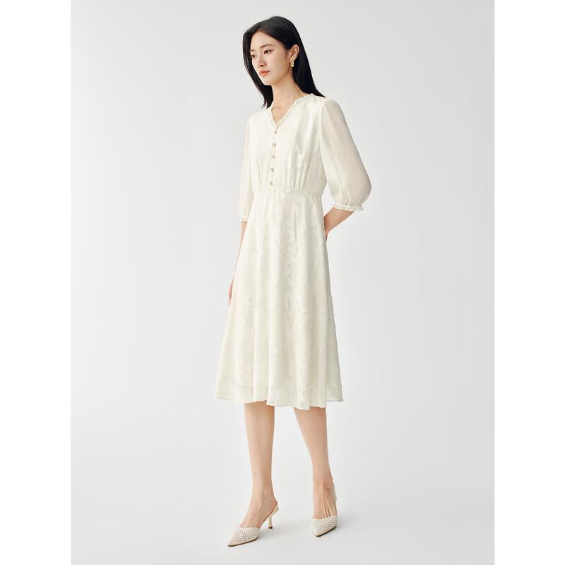 JUZUI Women's Ruffle Trim V-Neck Maxi Dress JTGX50041