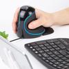DELUX Wired Ergonomic Blue LED Backlit Vertical 6 Programmable Detachable Wrist for Mouse, Mouse, 12800DPI, Buttons, Rest, PC/Mac/Laptop (M618PU)