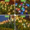 Solar-Powered Butterfly Fiber Optic Light - Waterproof Rechargeable Outdoor Garden Decor for Lawn, Yard, and Landscape