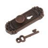 1:12 Scale Miniature Door Lock and Key Set 2 in 1 Pack Door Knocker Lock Set Vintage Dollhouses Decoration Accessories