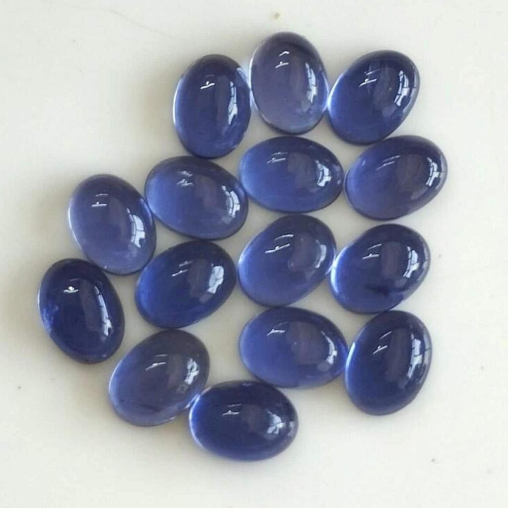 Natural Iolite Oval Cabochon | Blue Violet Iolite Loose Gemstone | Polished Oval Iolite for Jewelry Making