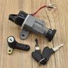 Motorcycle Ignition Switch Lock Set with Keys, Metal/ABS, Assorted Colors