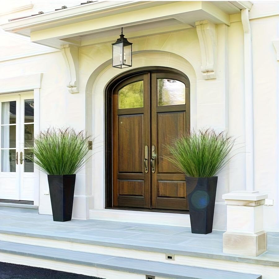 24 Stück Künstliches Grün - Künstliche Sträucher, Weizengras und hohe Gräser zur Innen-/Außendekoration - Kein Behälter enthalten, Künstliche Grünpflanzendeko