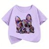 Vintage Dog Retro Graphic Kids Tshirts Summer Short Sleeve Tees Cartoon Animal Boys Girls Clothes Kawaii Tops Children Tshirt