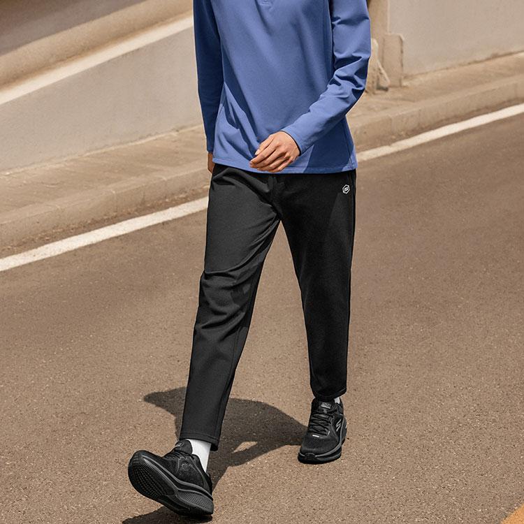 Skechers Basic Sports Series Comfortable Soft Fashionable Versatile Straight Leg Knitted Sports Pants Men Bottoms P425M094-0018