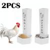 Conjunto de 2 Peças Alimentador de Grit de Galinha e Concha de Ostra com Tampa Design de Balde Duplo Classificação Precisa Queda Automática para Galinheiro