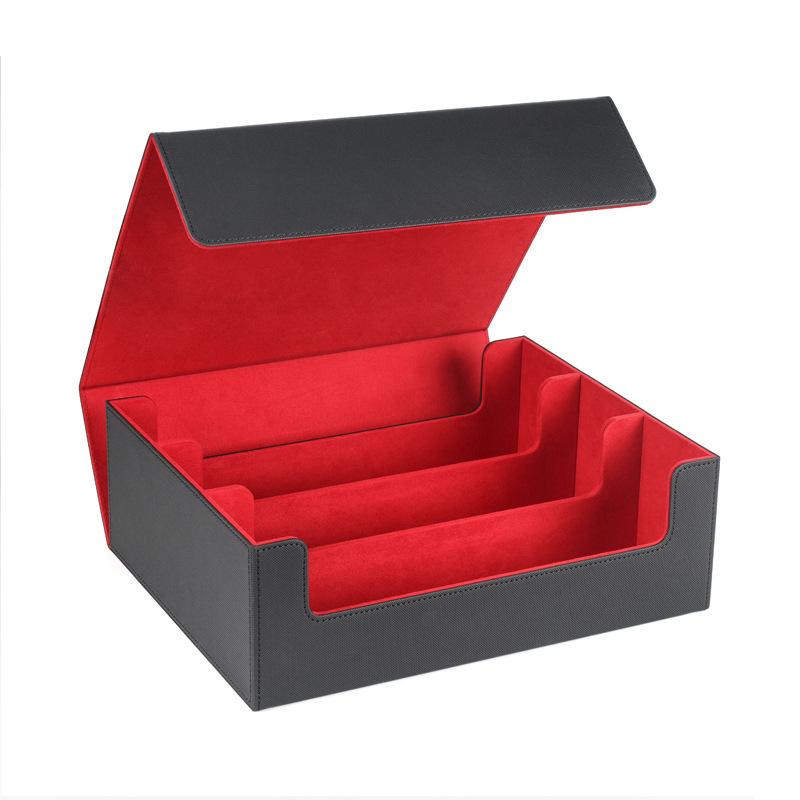 Aufbewahrungsbox für 1800/600/100+ Sammelkarten PU-Leder Commander-Kartendeck-Hülle Magnetverschluss Kartenhalter für Magic-Spielkarten
