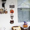 Skeleton Bat Ghost Pumpkin Door Pendants Wooden Happy Halloween Decorations  Ghost Festival
