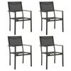 Day and Night - Day and Night Garden Chairs 4 Units Steel and Textilene Black and Anthracite