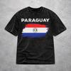 Paraguay Flag Washed T Shirt Cool Streetwear Men Women  Oversize Tee T-Shirts Cotton