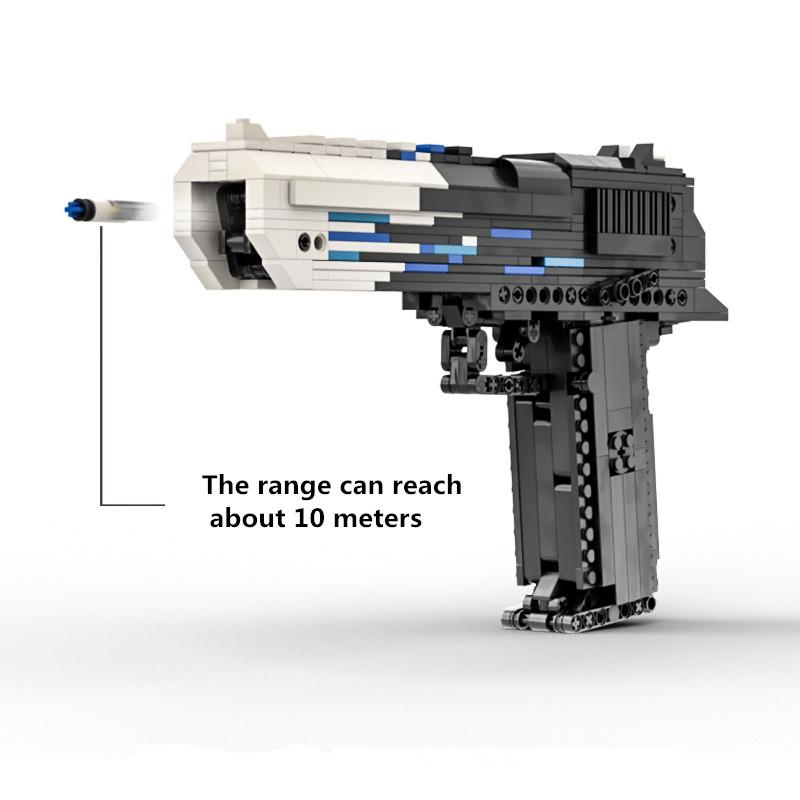 900pcs CSGO Series Difficult Black Desert Eagle  Building Blocks Set Single Shoot Pistol DIY Bricks Toys For Boys Xmas Gift