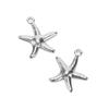 50pcs Small Ocean Jewelry Hollow Double Sided Starfish Pendant Beach Jewelry  Necklace Decoration