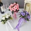 Bridal Bridesmaid Wedding Bouquet White Silk Flowers Roses Wedding Accessories Mariage Bouquet Artificial Flower