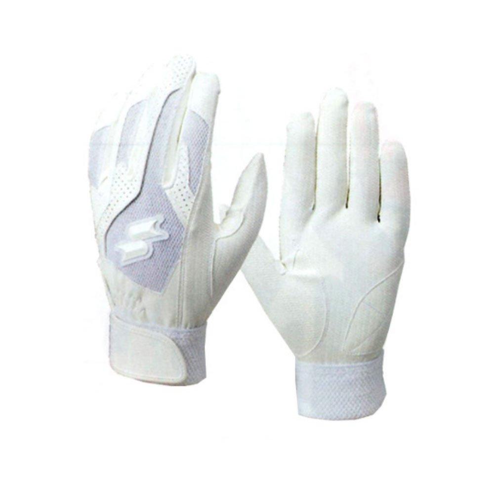 SSK Baseball Batting High School Baseball Both Large Gloves, Compatible, Hands, BG3004W, White,
