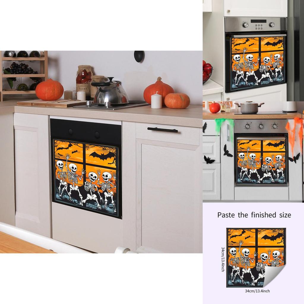 Halloween Setting Sun Skull Bat Celebrations Wall Art With Pvc Material For Bedroom And Entryway Decoration