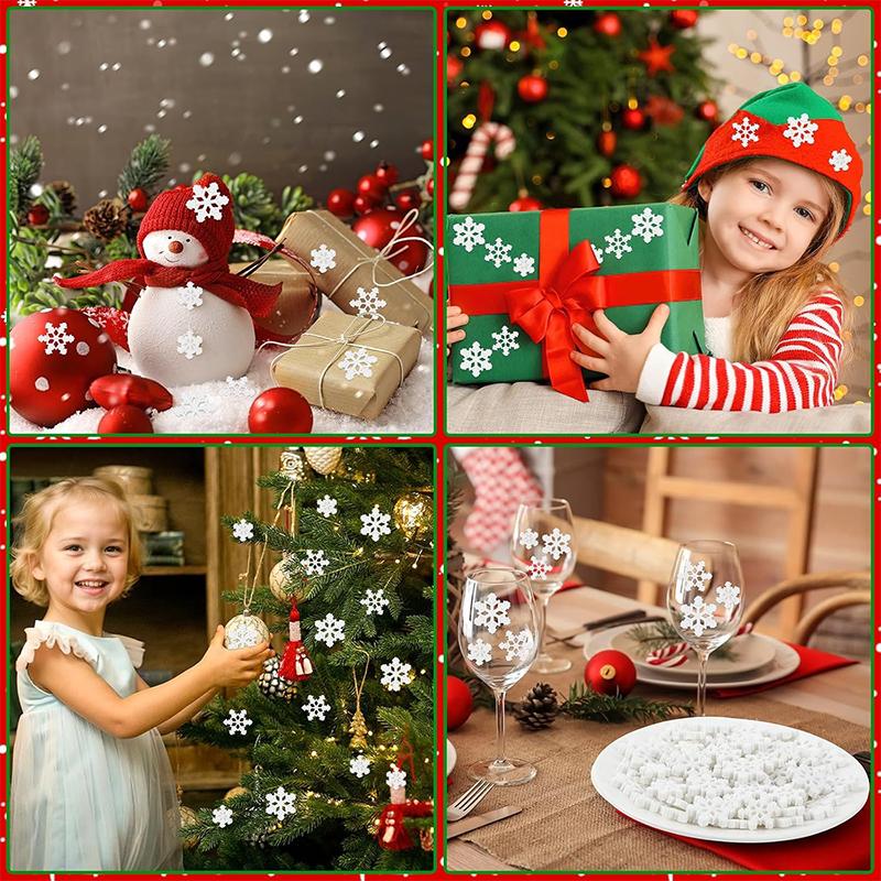 50Pcs/Pack 2cm Christmas Natural Snowflake Decorations Christmas Tree Hanging Ornament Pendant Christmas Decoration DIY Craft