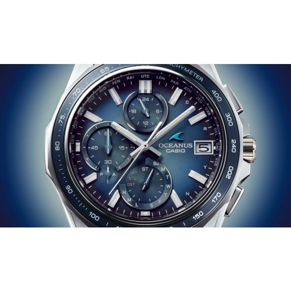 Casio OCEANUS RETRO TONE Manta S7000 OCW-S7000RA-2AJF Blue Dial Watch