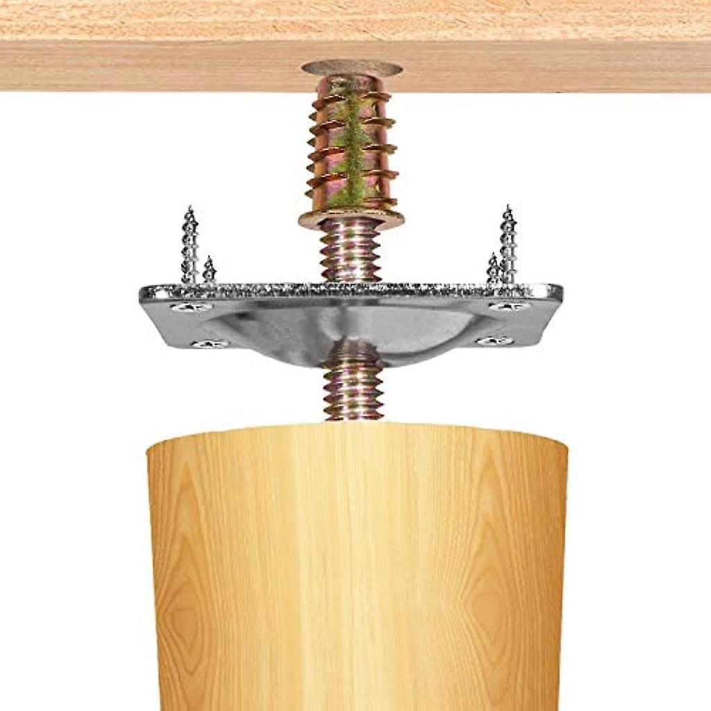 Leg Mounting Plates Furniture Leg Attachment Plates Industrial Strength T-plate 516 (m8) Sofa Legs With Hanger Bolts