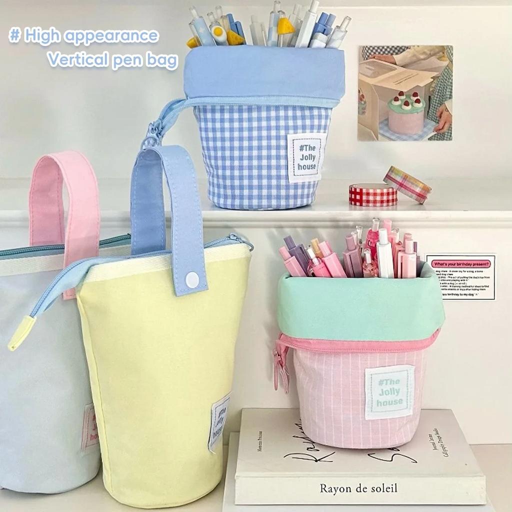 Kawaii Pen Storage Bag Japanese Ins Cute Pencil Punch Large Capacity Pencil Case  Back To School Kids Gift Stationery Supplies