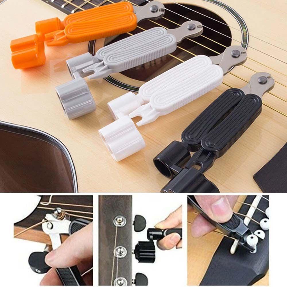 

Guitar Winder 3 In 1 Guitar Tuning Tool Guitar Peg String Winder String Pin Puller String Cutter чёрный