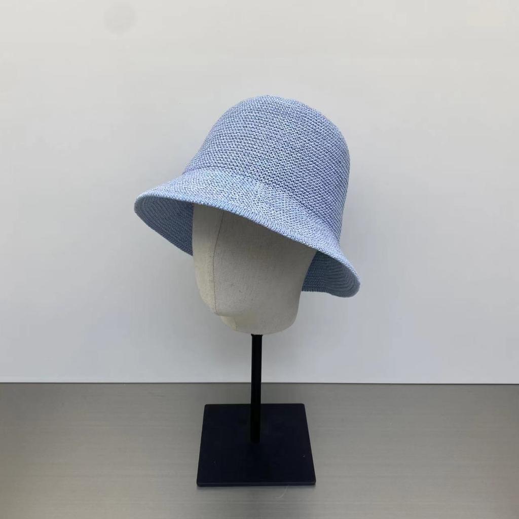 Spring and summer new handmade crochet bucket hat thin breathable sunscreen casual versatile face small bucket hat