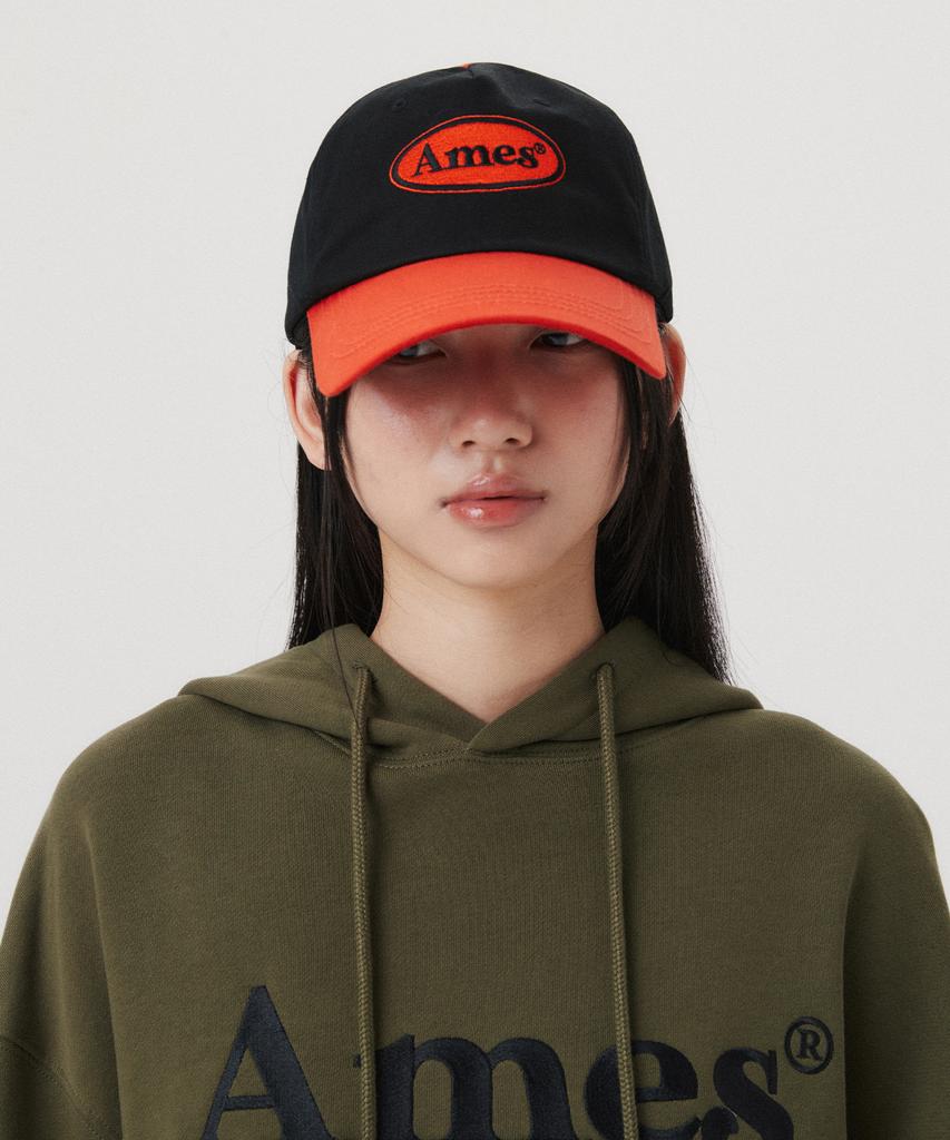 AMES-WORLDWIDE Symbol Logo Twotone Ball Cap Black