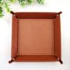 Leather Empty Entry Pocket Catch All Foldable PU Dice Organizational Tray for Desk Small Things Organization Folding Key