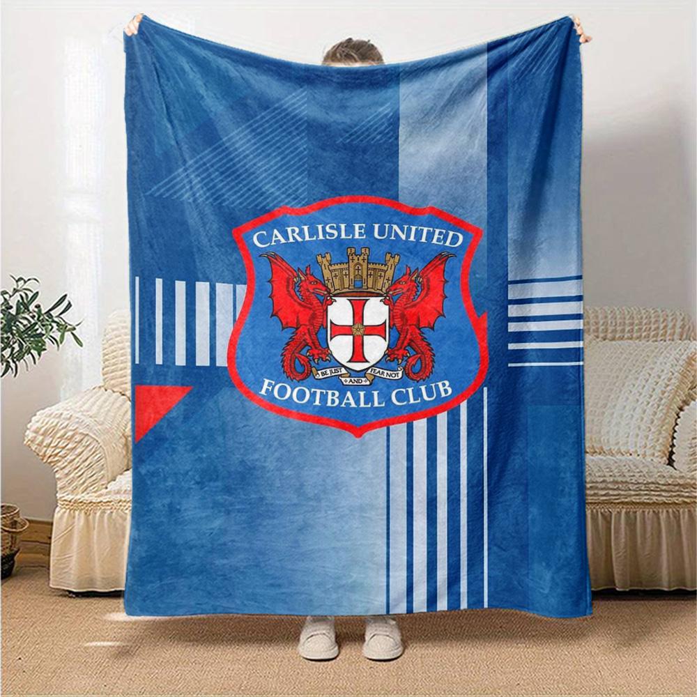 Carlisle United Print Flannel Blanket High Quality Warm Comfortable Cover for All Seasons Perfect for Gifts Home Decor