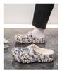 2025 Winter Cotton Closed-Toe Velvet Warm Garden Slippers: Unisex Indoor Half Slippers