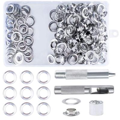 1 Set Eyelet Button Easy To Use Hole Punching Kit for Waterproof Tarpaulins Curtains Awnings Shoes Bags