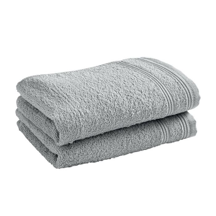 Lot de 2 serviettes invité "Spa" 30 x 50 cm / 400 gr/m² - "Spa" Perle