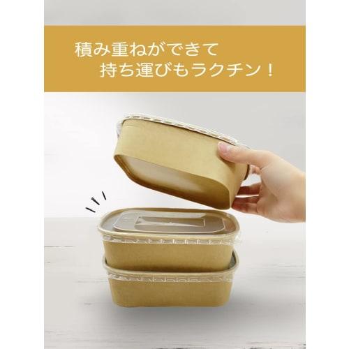 Niche Plus Disposable Containers with Lids, Unbleached, Lunch Box Containers, 1000ml, Pack of 10