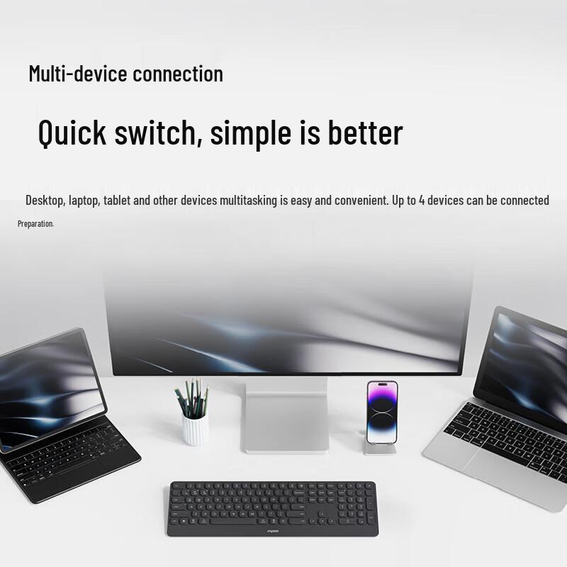 Rapoo E9500G Ultra-Slim Multi-Mode Wireless Keyboard