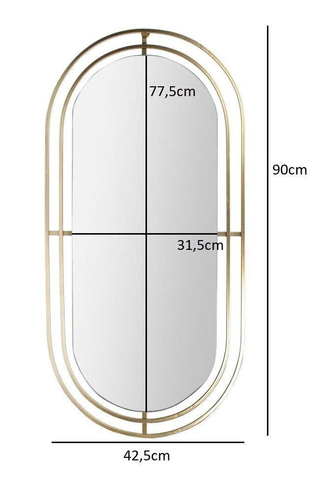 ART DECO MIRROR WITH GOLDEN METAL FRAME