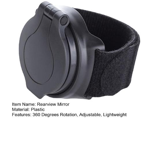 Bike Rearview Mirror Wristband 360 Degrees Rotation Adjustable Lightweight Cycling Wrist Rear View Mirror