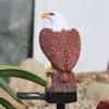 Solar Eagle Resin Statue Outdoor Garden Stake Lights Bald Eagle Sculpture Animal Stump Lamp for Lawn Pathway Decoration