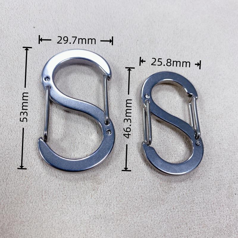 Stainless Steel S-Buckle Double-Head Hook: Outdoor Quick Release 8-Shaped Keychain