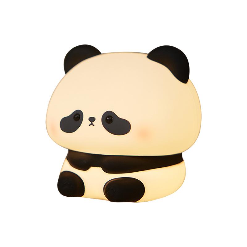 Head-to-Head Panda Silicone Night Light: Tap-Activated USB Rechargeable Bedside Atmosphere Lamp
