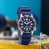 Citizen Sky Eagle Collection Light Powered Quartz Movement Rubber PU Strap Watch Unisex Blue Dial EO2021-05L
