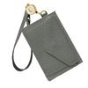 Gisele Pass Case, Commuter Pass Holder with Reel, Coin Purse, Card Case, Card Slots, Thin and Lightweight Genuine Cowhide Leather Mini Wallet for Men