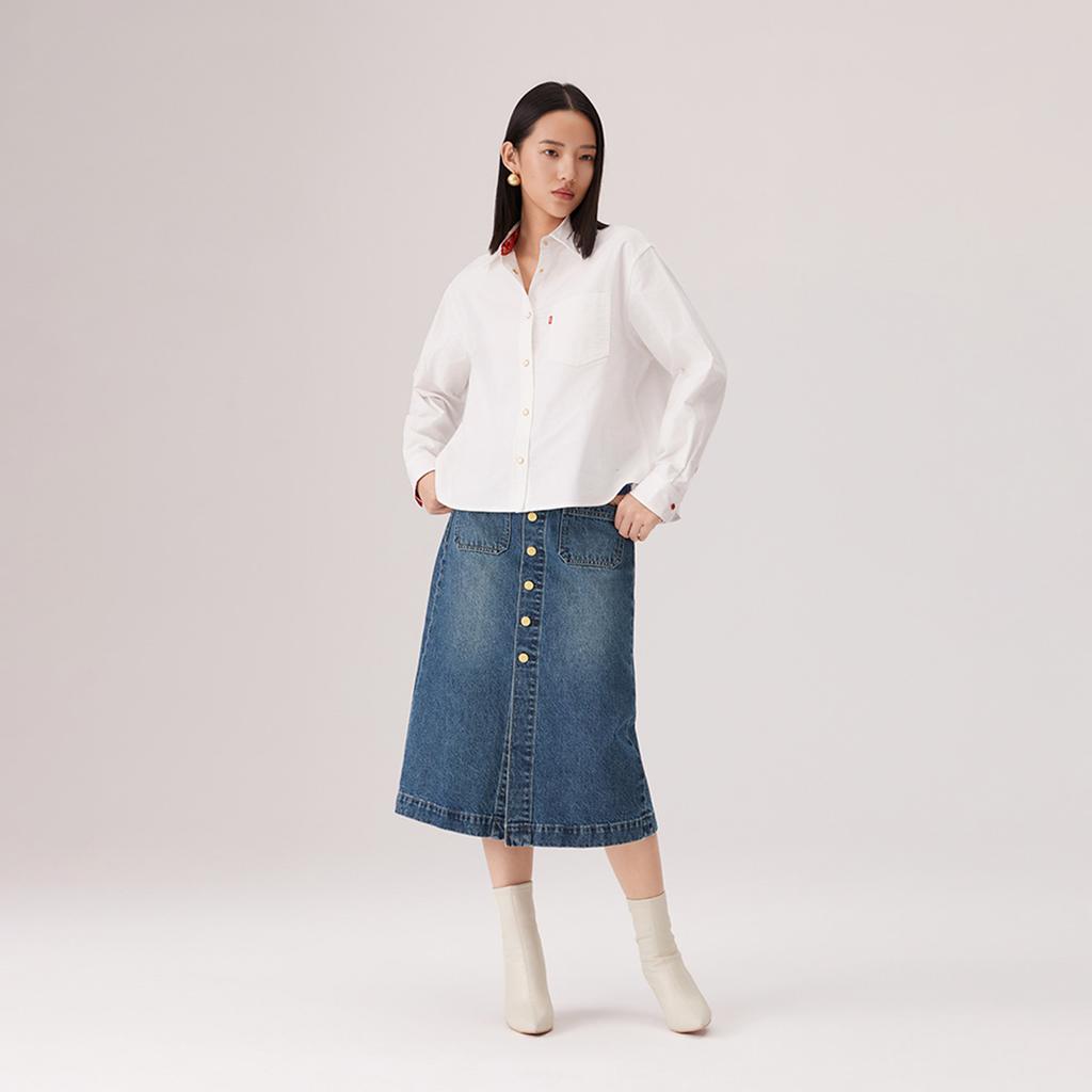 Levis Relaxed Comfortable Versatile Simple Shirt Women Tops 006Q7-0000